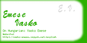 emese vasko business card